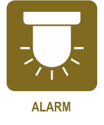 Alarm, ostrzeganie Ikona alarmu ostrzegania